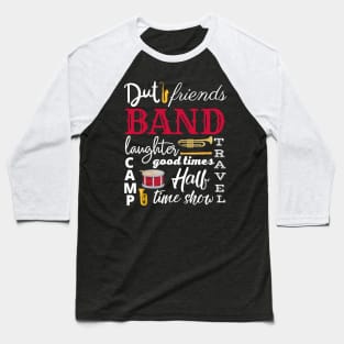 Marching Band Word Cloud Baseball T-Shirt